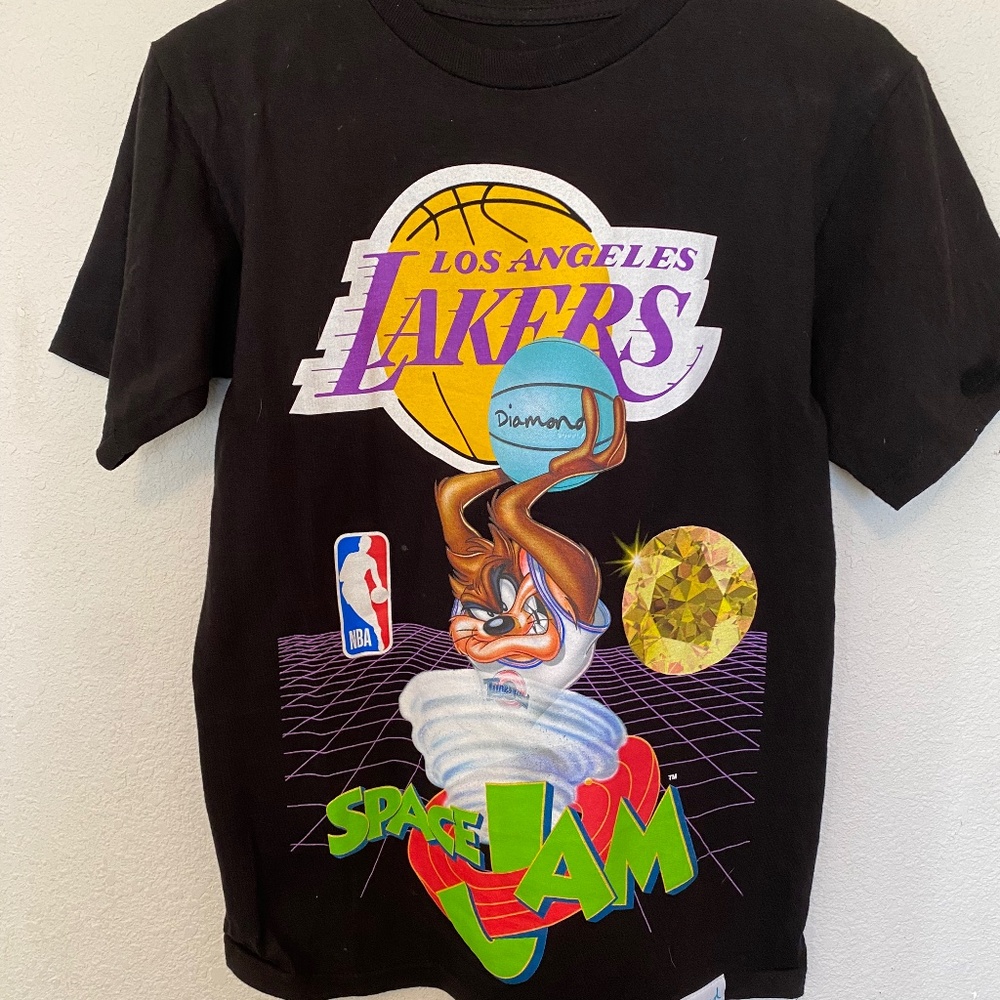 Diamond Supply Space Jam Taz Los Angeles Lakers black T-shirt